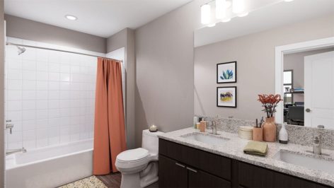 Apartment Bathroom Render at The Standard at Berkeley