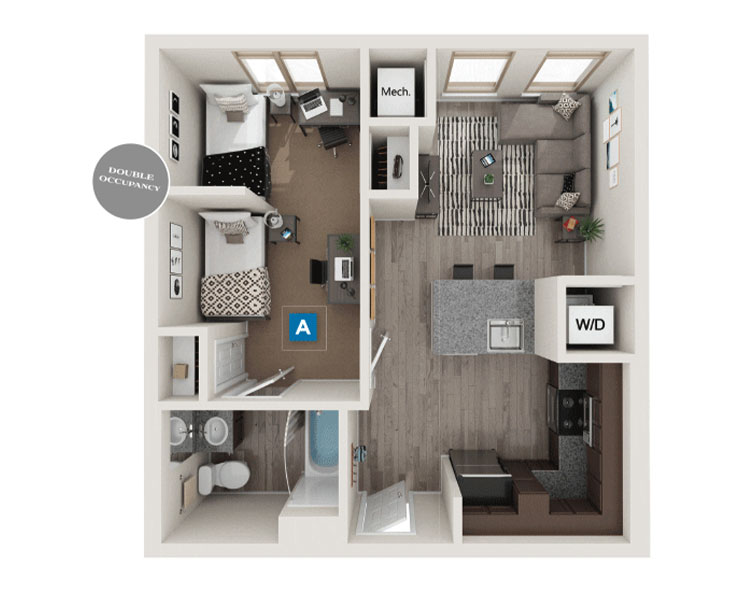 Astoria - 1X1 Floor plan