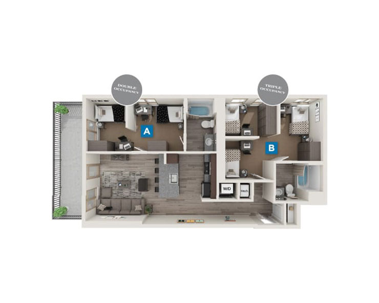 Bradford - 2X2 Floor plan