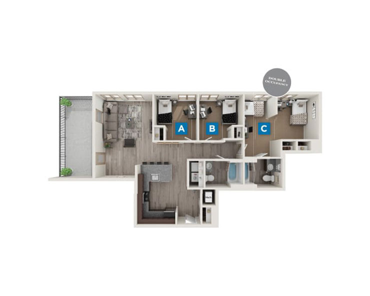 Camden - 3X2 Floor plan