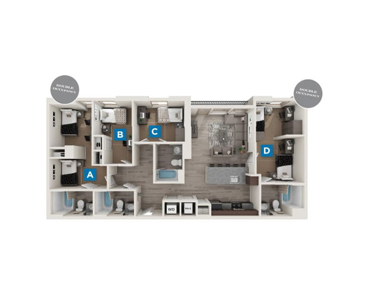 Dover - 4X4 Floor plan