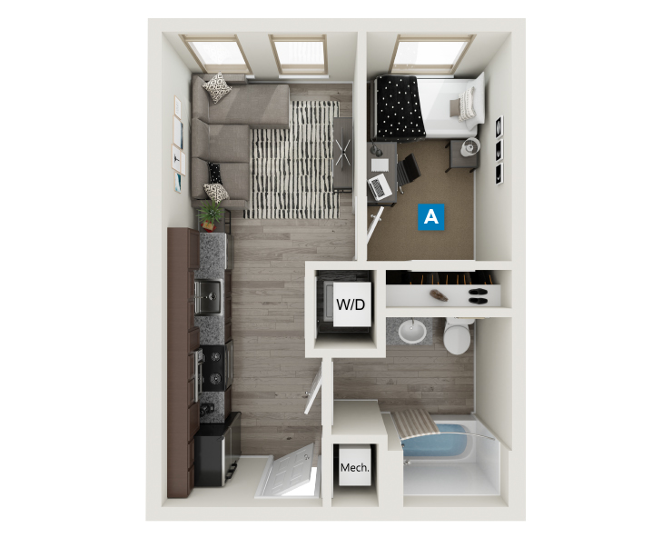 Arden - 1X1 Floor plan
